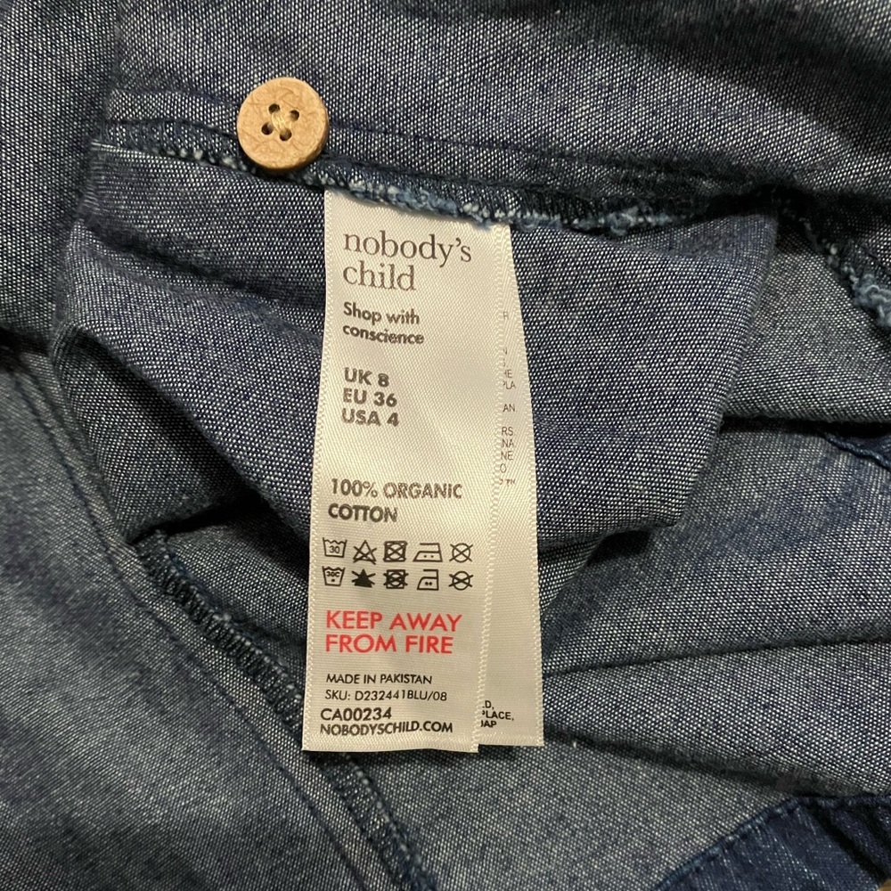 Nobody’s Child denim dress size 4 NWOT - Picture 8 of 9
